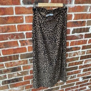 Vintage Sun River Leopard wrap around skirt